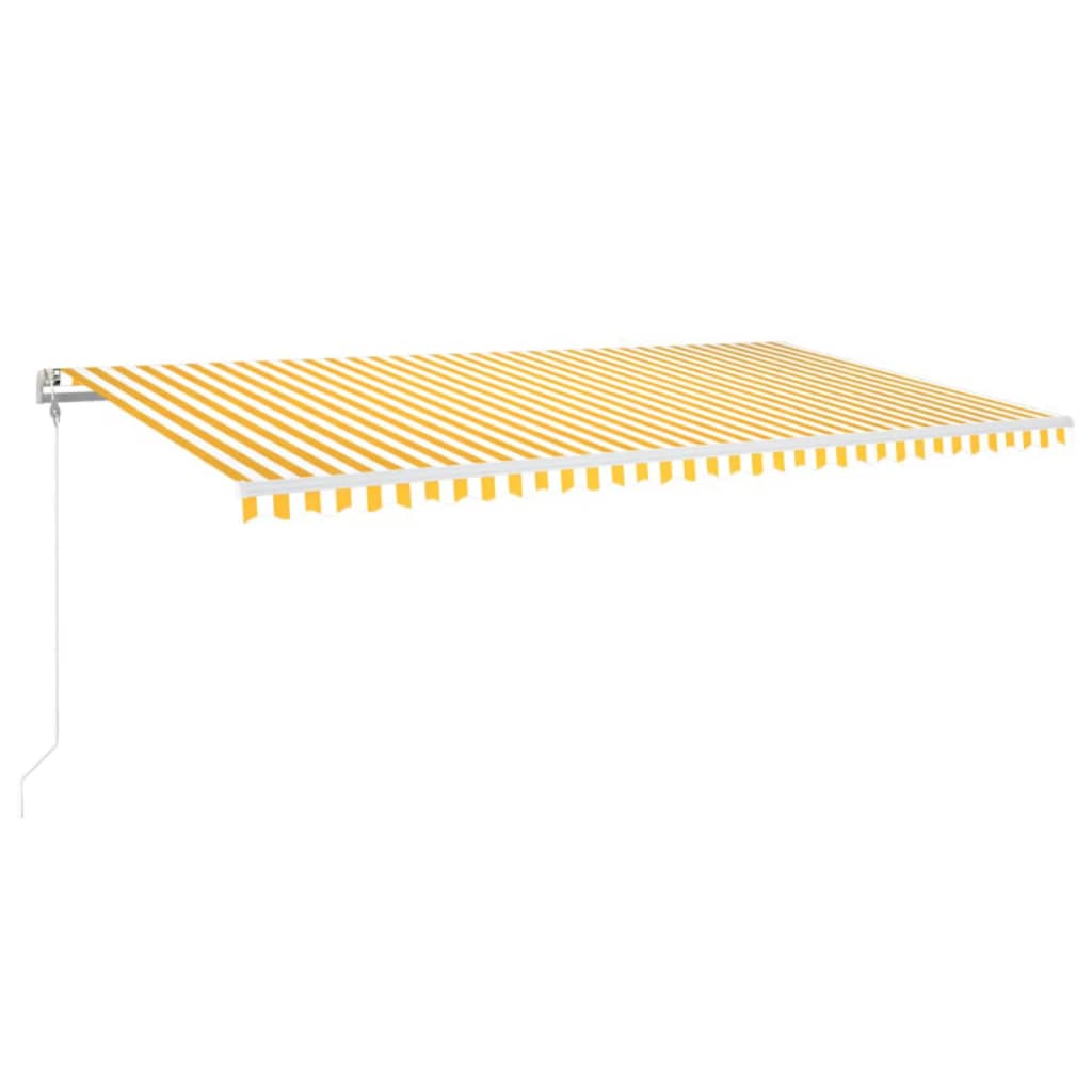 Vidaxl Luifel étend automatiquement 600x350 cm jaune et blanc