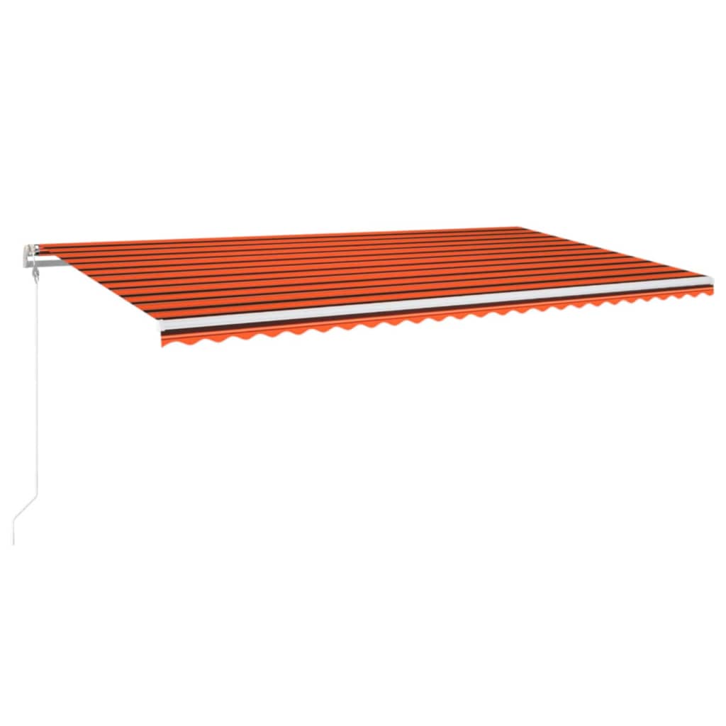 Vidaxl Luifel étend automatiquement 600x350 cm d'orange et brun