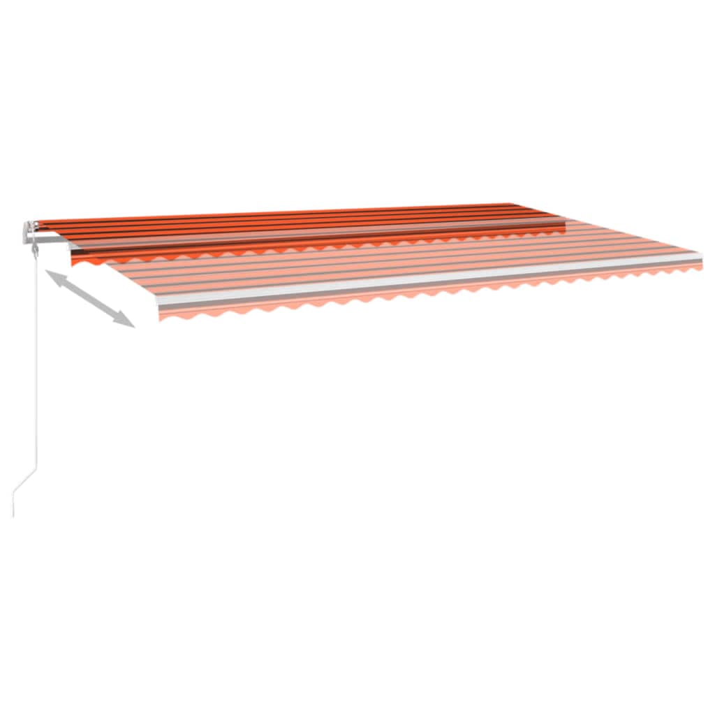 Vidaxl Luifel étend automatiquement 600x350 cm d'orange et brun