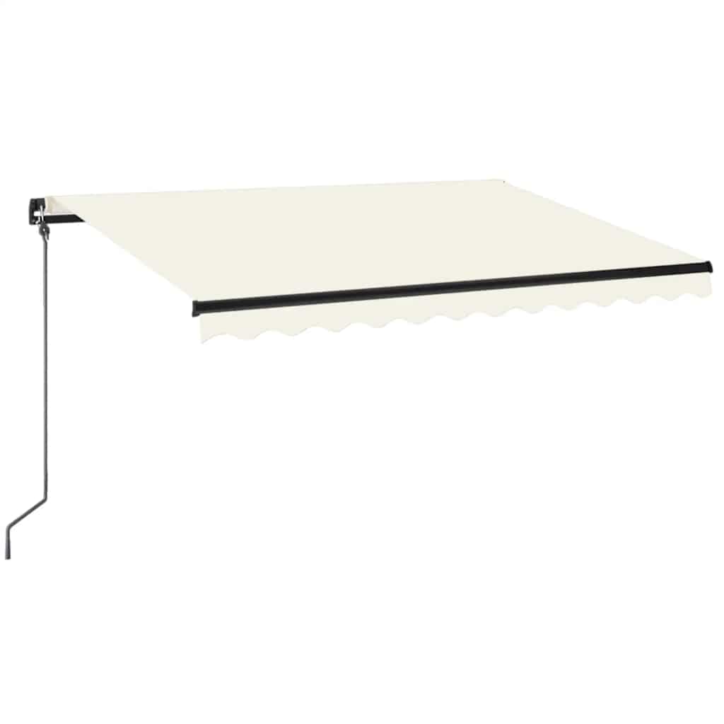 Vidaxl Luifel extensible manuellement avec la Crème LED 350x250 cm -Colore