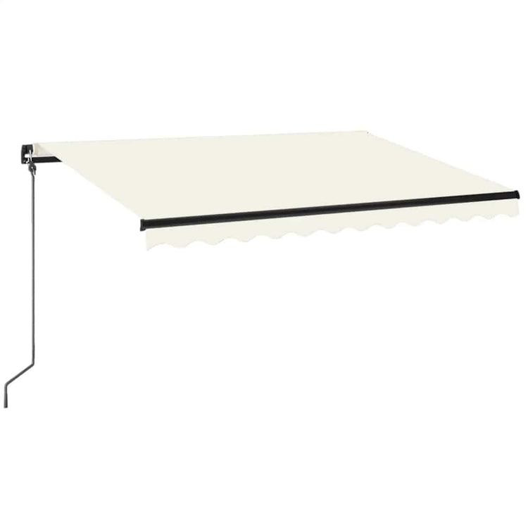 Vidaxl Luifel extensible manuellement avec la Crème LED 350x250 cm -Colore