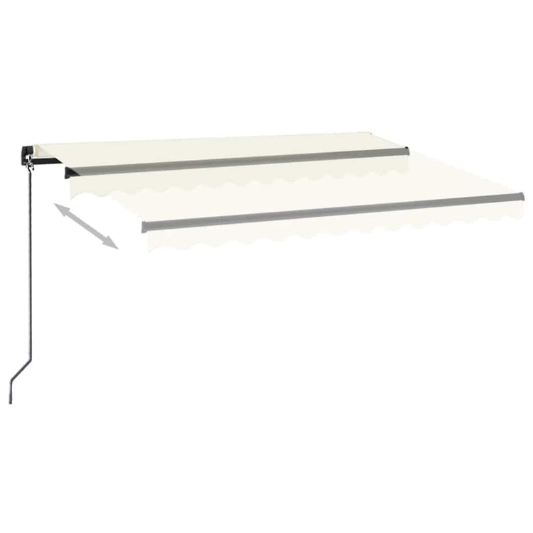 Vidaxl Luifel extensible manuellement avec la Crème LED 350x250 cm -Colore