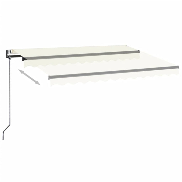 Auvent Vidaxx extensible automatiquement 350x250 cm couleur crème