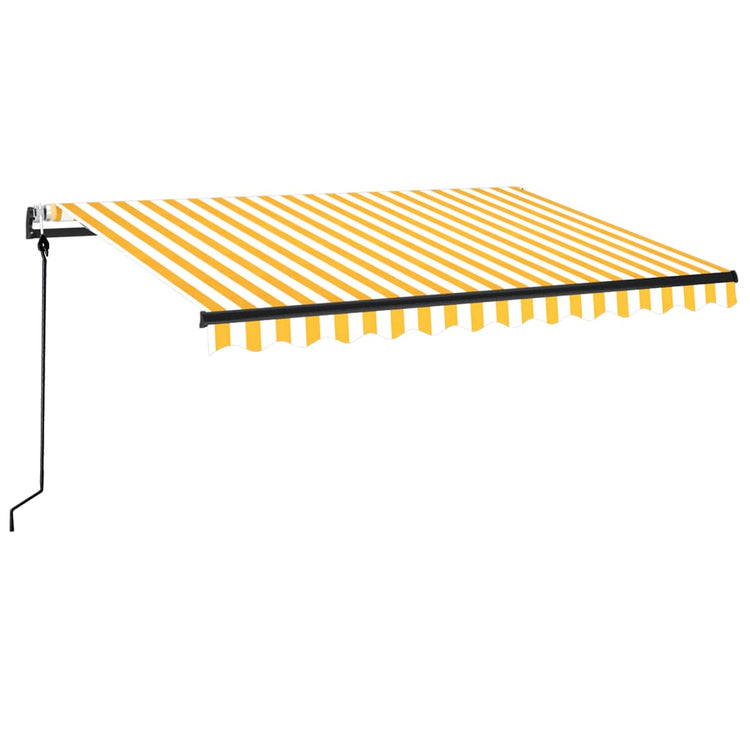 Auvent Vidaxx à extension automatique 350x250 cm jaune et blanc