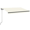 Vidaxl Luifel Automatique avec led et capteur de vent 350x250 cm couleur crème