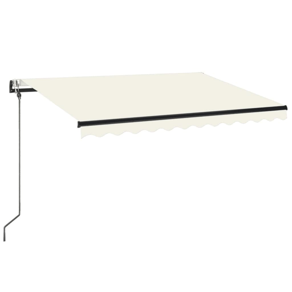 Vidaxl Luifel Automatique avec led et capteur de vent 350x250 cm couleur crème