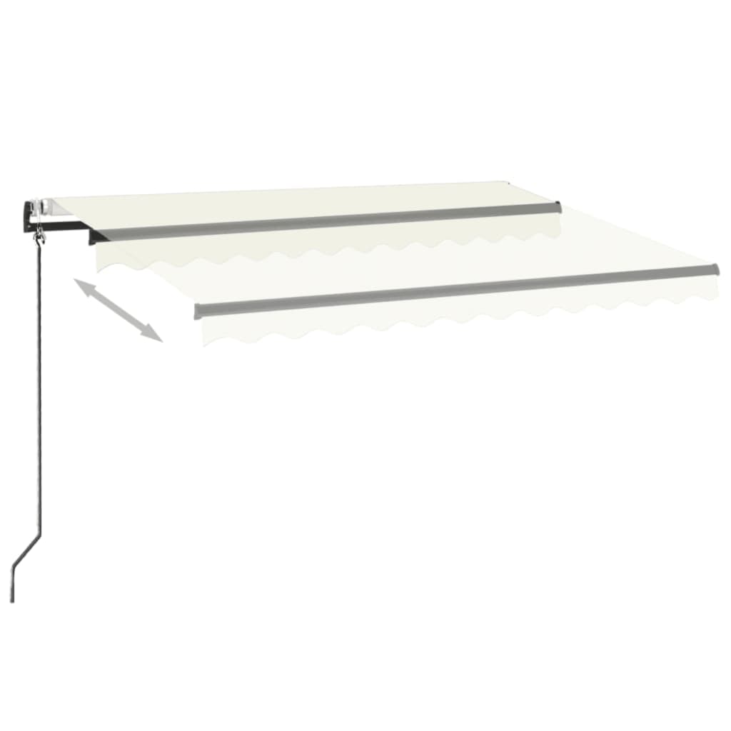 Vidaxl Luifel Automatique avec led et capteur de vent 350x250 cm couleur crème