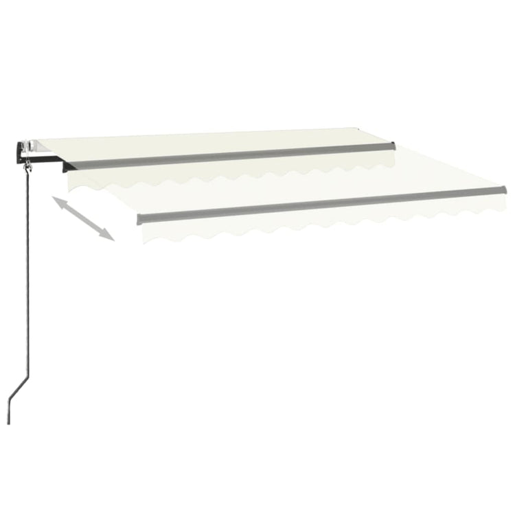 Vidaxl Luifel Automatique avec led et capteur de vent 350x250 cm couleur crème