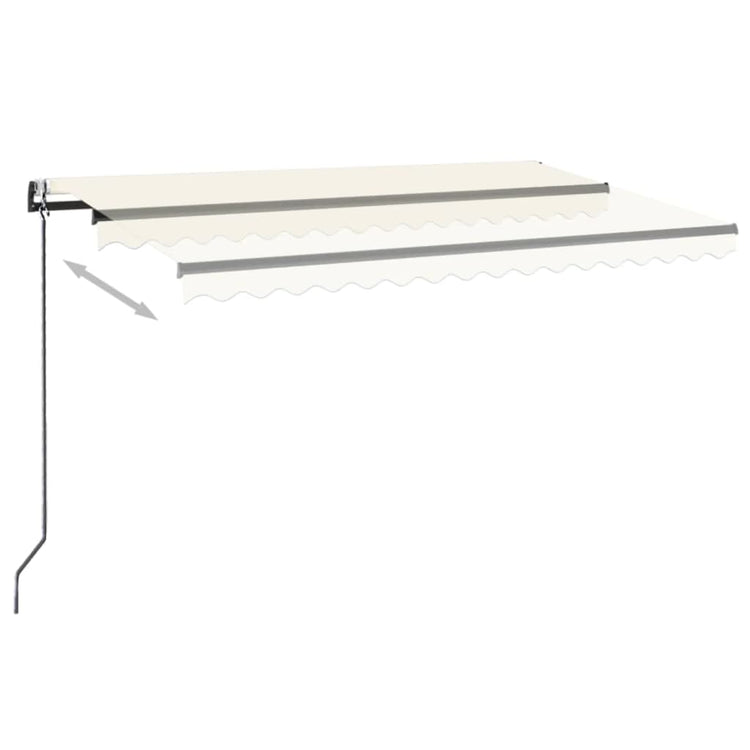 Vidaxl Luifel étend automatiquement la crème 450x300 cm -colore