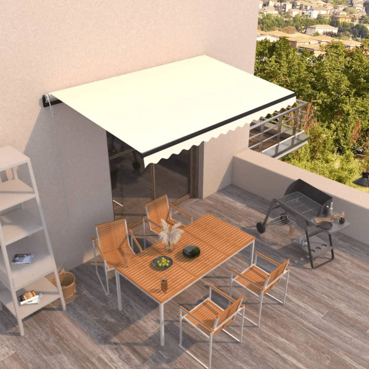 Vidaxl Luifel étend automatiquement la crème 450x300 cm -colore