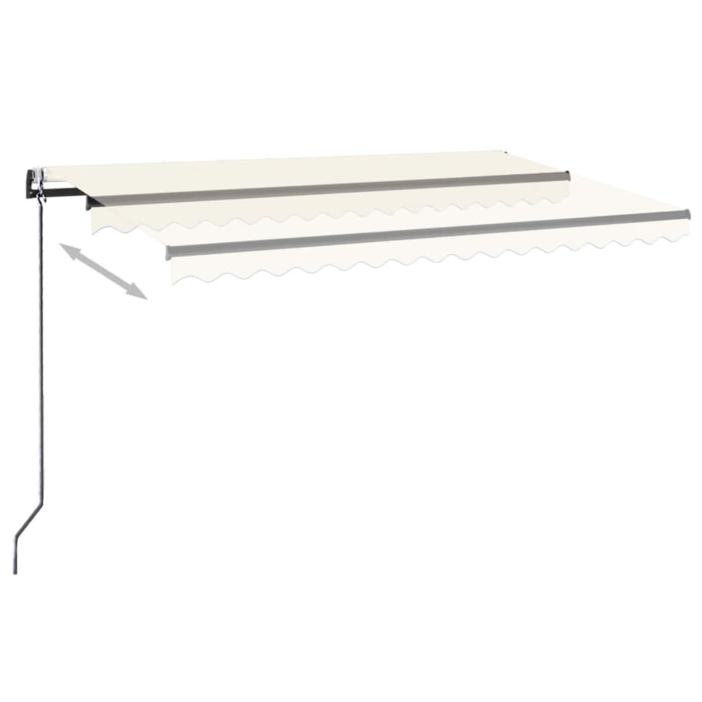 Vidaxl Luifel Automatique avec led et capteur de vent 450x300 cm couleur crème