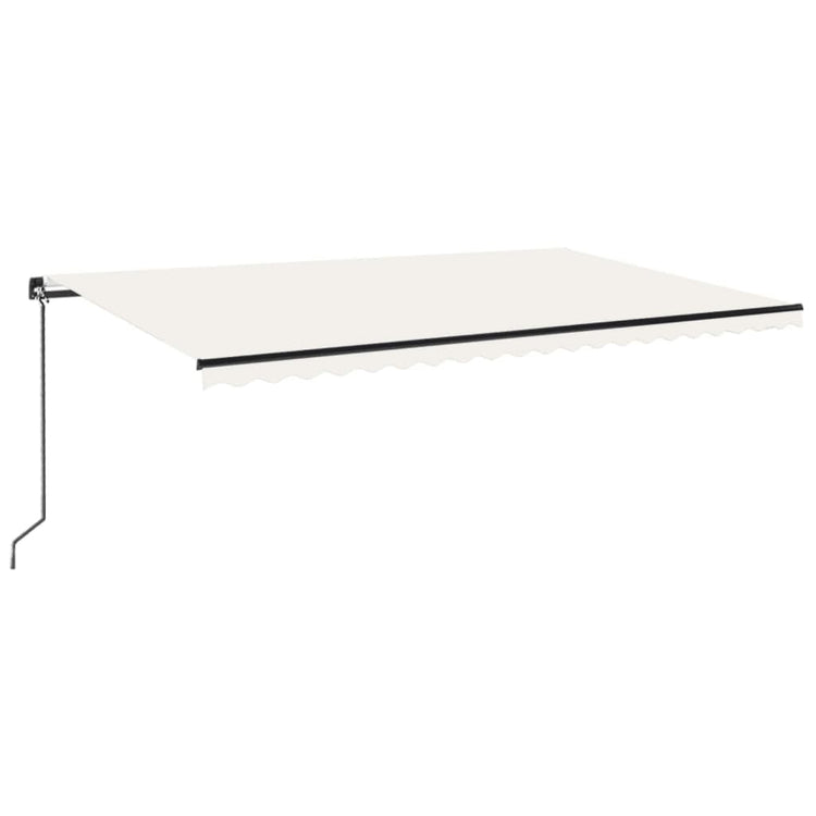 Vidaxl Luifel extensible manuellement avec la Crème LED 500x300 cm -Colored