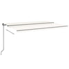 Vidaxl Luifel extensible manuellement avec la Crème LED 500x300 cm -Colored