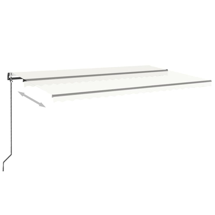 Vidaxl Luifel étend automatiquement la crème 500x300 cm -colore