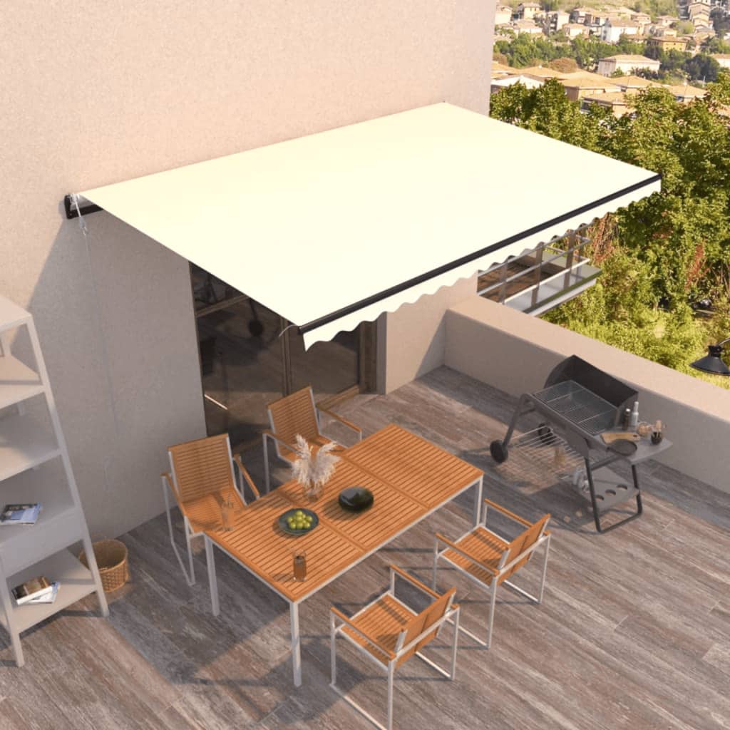 Vidaxl Luifel étend automatiquement la crème 500x300 cm -colore