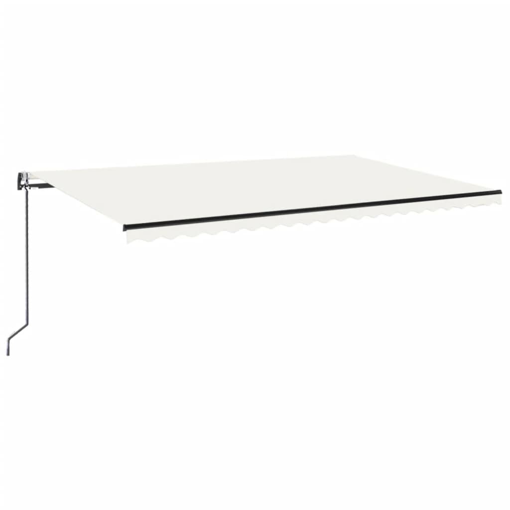 Vidaxl Luifel Automatique avec led et capteur de vent 500x300 cm couleur crème