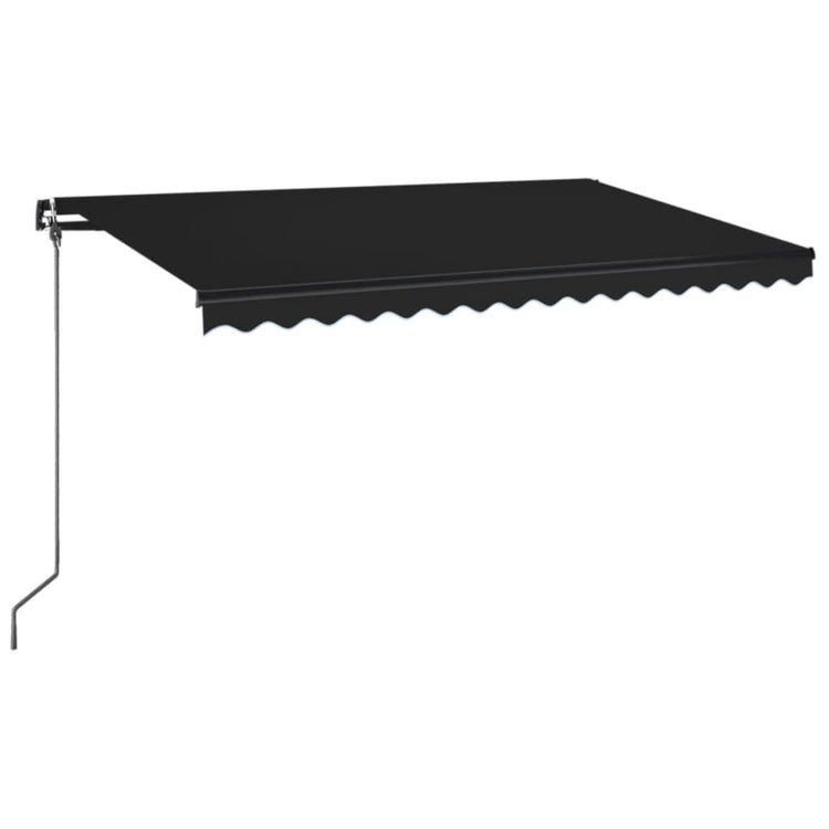 Vidaxl Luifel extensible manuellement avec une couleur anthracite LED 400x350 cm