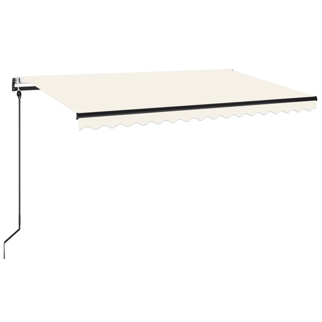 Vidaxl Luifel Automatique avec led et capteur de vent 400x350 cm couleur crème