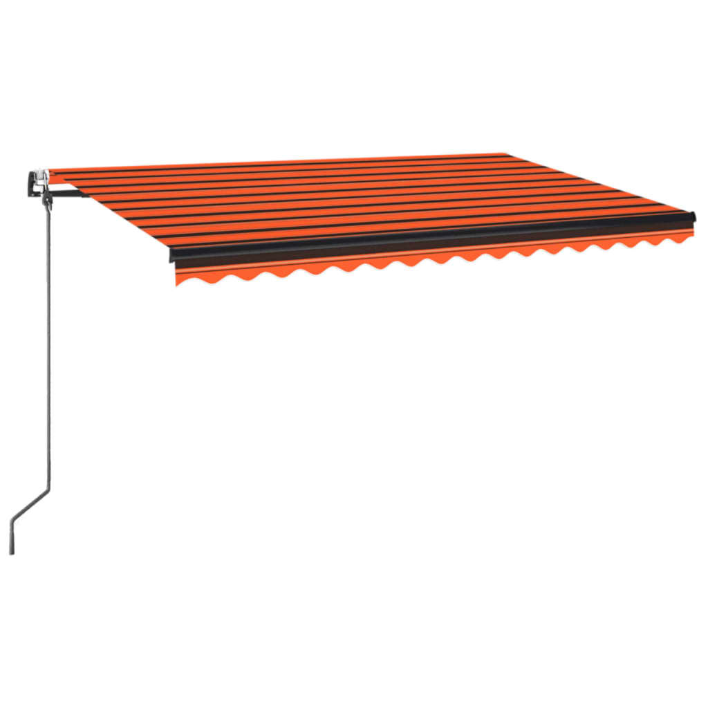 Vidaxl luifel automatique avec capteur de vent LED 400x350 cm brun orange