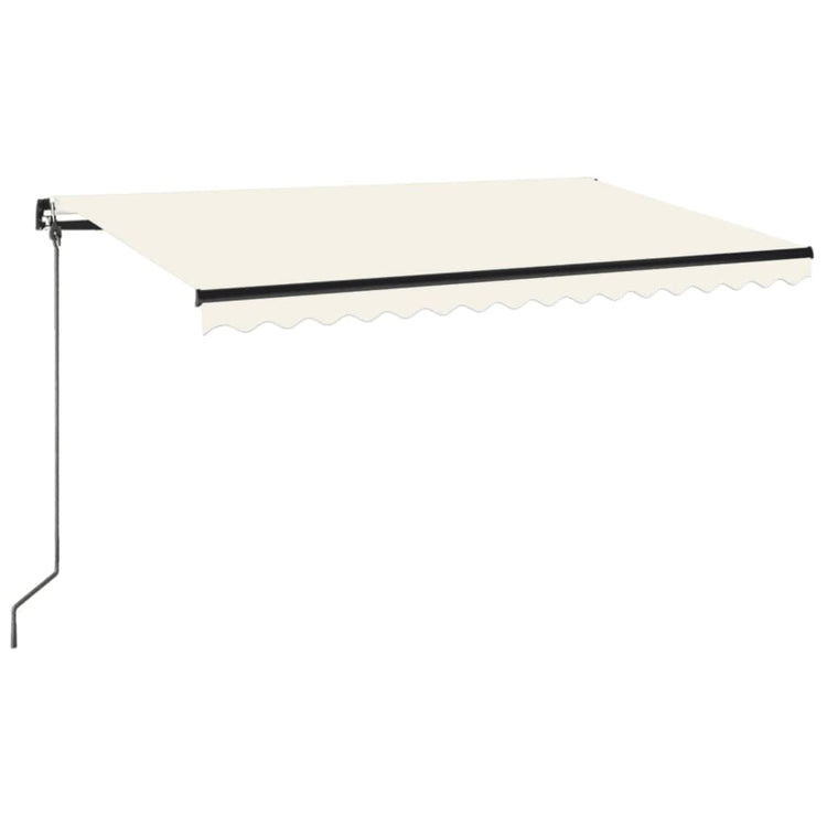 Vidaxl Luifel extensible manuellement avec la Crème à LED 450x350 cm -Colore