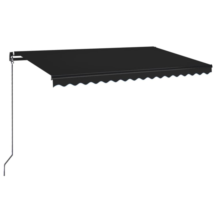 Vidaxl Luifel extensible manuellement avec une couleur anthracite LED 450x350 cm