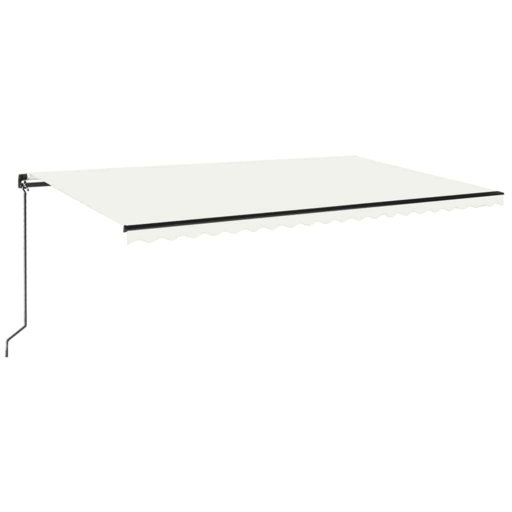 Vidaxl Luifel extensible manuellement avec la Crème LED 500x350 cm -Colored