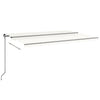 Vidaxl Luifel extensible manuellement avec la Crème LED 500x350 cm -Colored