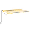 Vidaxl Luifel Automatique extensible 500x350 cm jaune et blanc