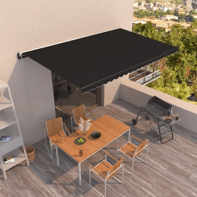Vidaxl Luifel étend automatiquement l'anthracite de 500x350 cm -colore