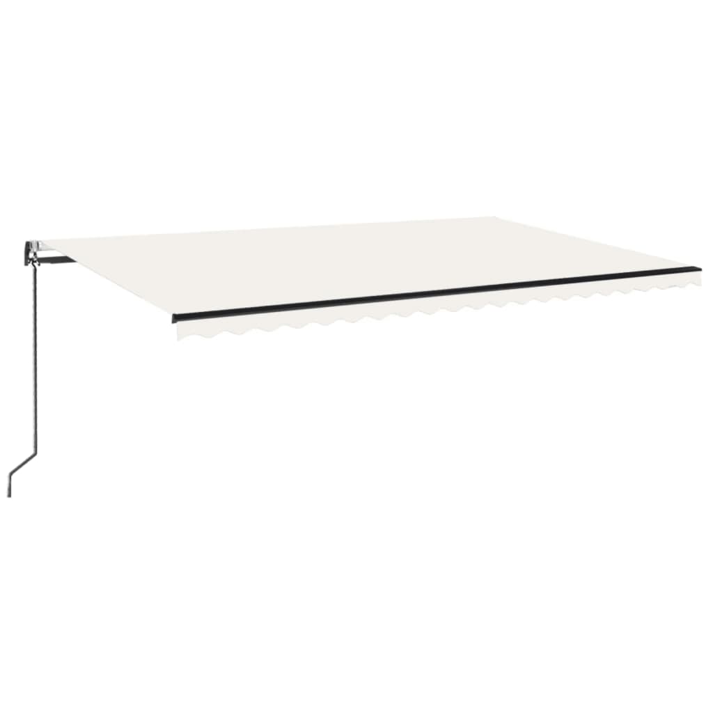 Vidaxl Luifel Automatique avec led et capteur de vent 500x350 cm couleur crème