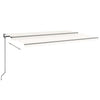 Vidaxl Luifel Automatique avec led et capteur de vent 500x350 cm couleur crème