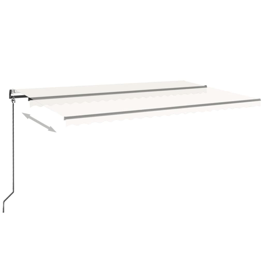 Vidaxl Luifel Automatique avec led et capteur de vent 500x350 cm couleur crème