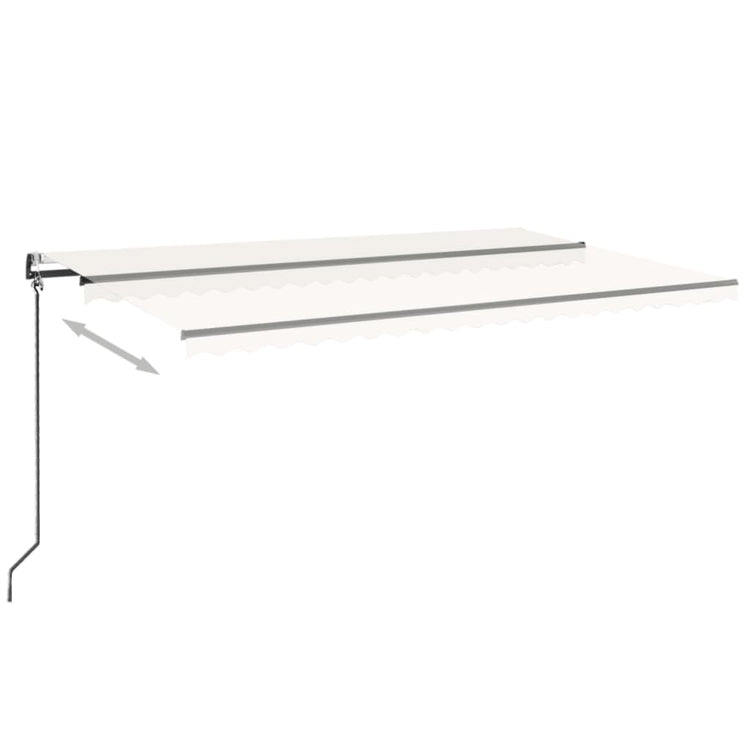 Vidaxl Luifel Automatique avec led et capteur de vent 500x350 cm couleur crème