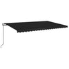 Vidaxl luifel automatique avec led et capteur de vent 500x350 cm anthracite