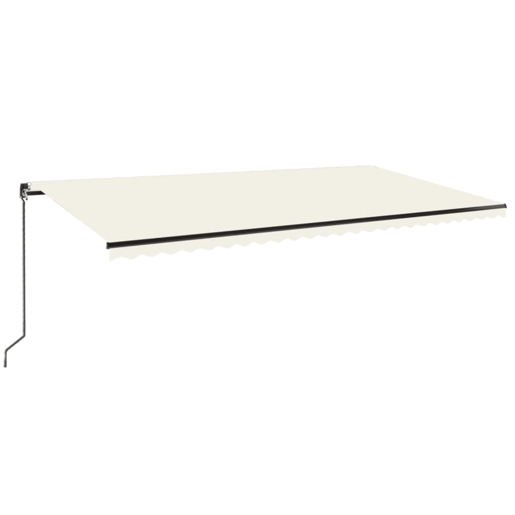 Vidaxl Luifel extensible manuellement avec la Crème à LED 600x350 cm -Colore