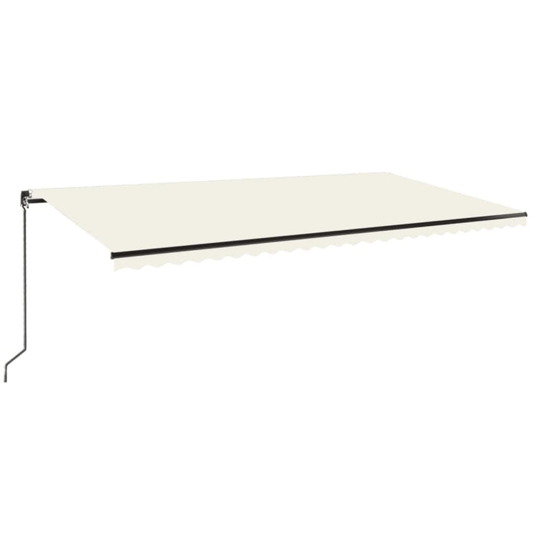 Vidaxl Luifel extensible manuellement avec la Crème à LED 600x350 cm -Colore