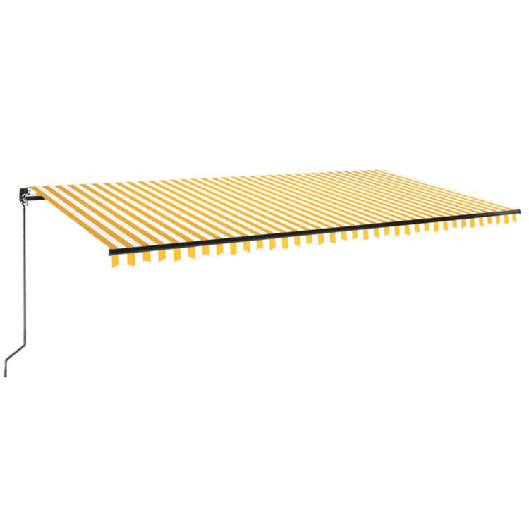 Vidaxl luifel extensible manuellement avec LED 600x350 cm jaune et blanc