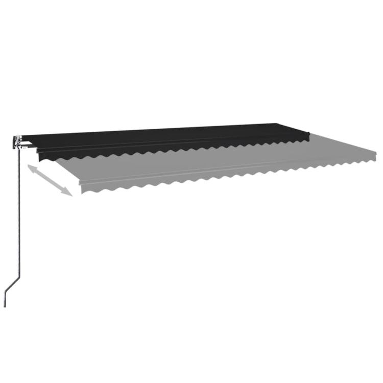 Vidaxl Luifel Automatique extensible 600x350 cm anthracite -colored