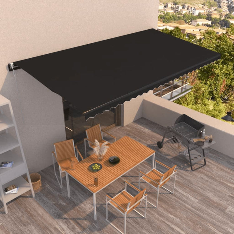 Vidaxl Luifel Automatique extensible 600x350 cm anthracite -colored