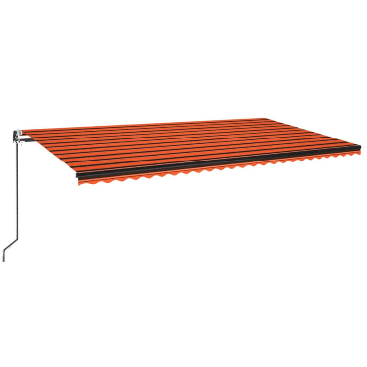 Vidaxl Luifel étend automatiquement 600x350 cm d'orange et brun