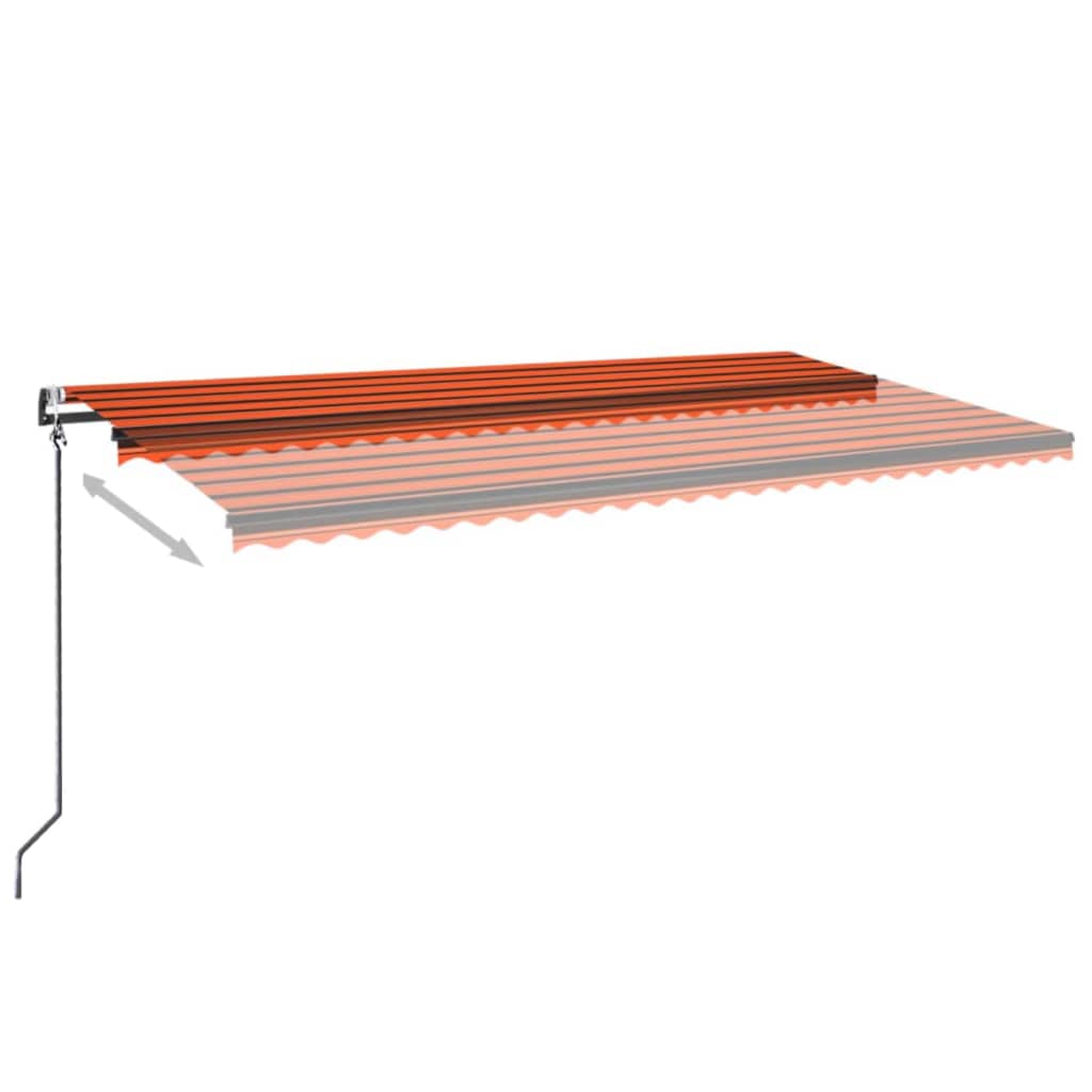 Vidaxl Luifel étend automatiquement 600x350 cm d'orange et brun