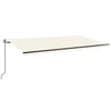 Vidaxl Luifel Automatique avec led et capteur de vent 600x350 cm couleur crème