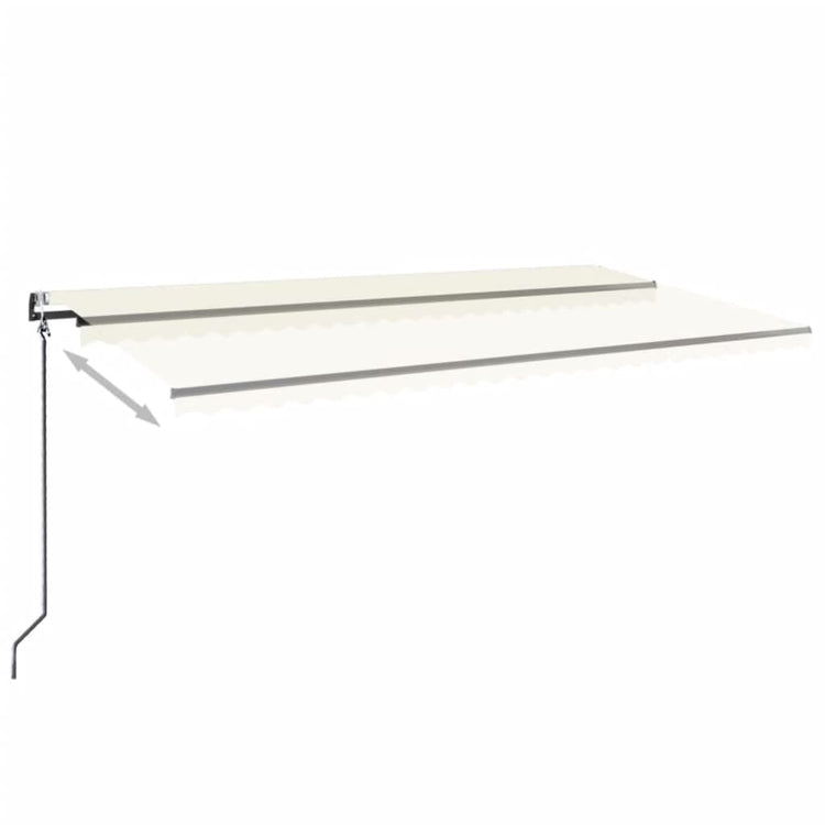 Vidaxl Luifel Automatique avec led et capteur de vent 600x350 cm couleur crème