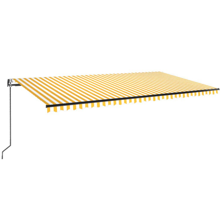 Vidaxl Luifel automatique avec led et capteur de vent 600x350 cm jaune et blanc