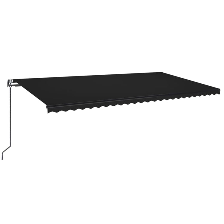 Vidaxl luifel automatique avec led et capteur de vent 600x350 cm anthracite