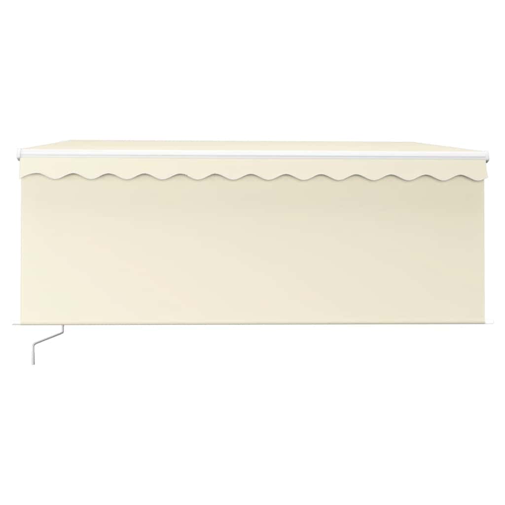 Auvent Vidaxx extensible manuellement avec store enrouleur 3x2,5 m couleur crème