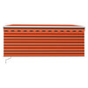 Auvent Vidaxx store enrouleur extensible manuellement 3x2,5 m orange et marron