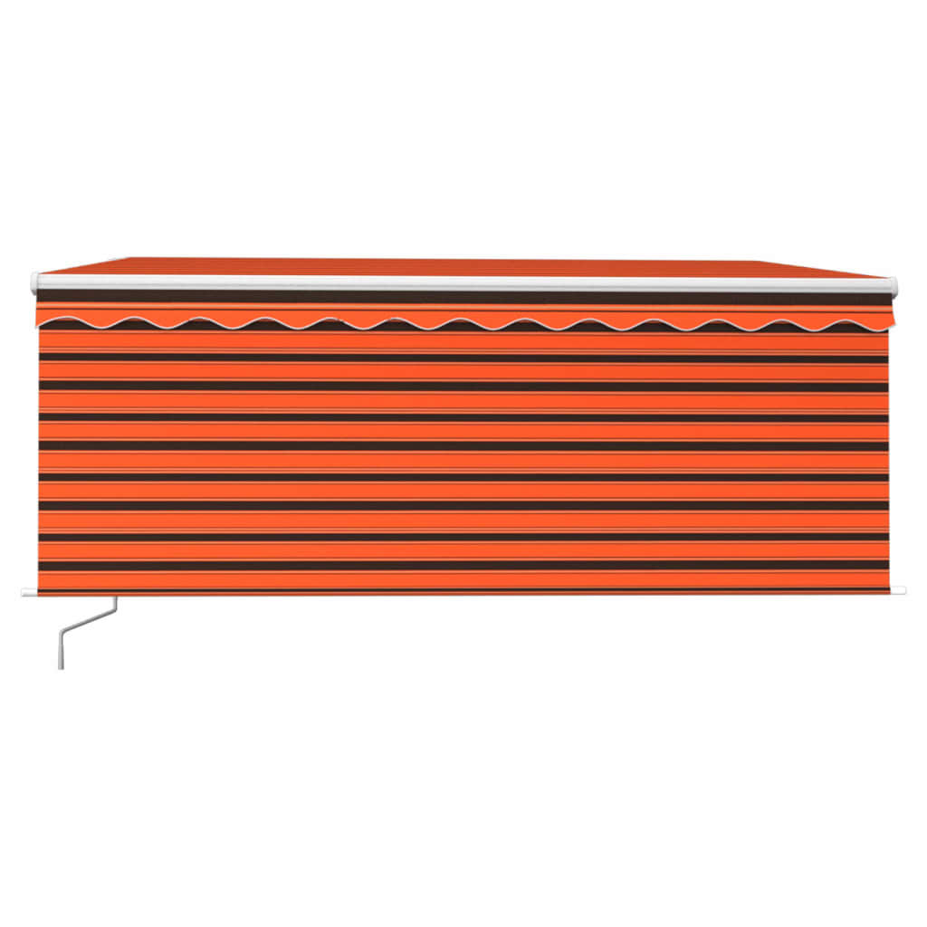 Auvent Vidaxx store enrouleur extensible manuellement 3x2,5 m orange et marron