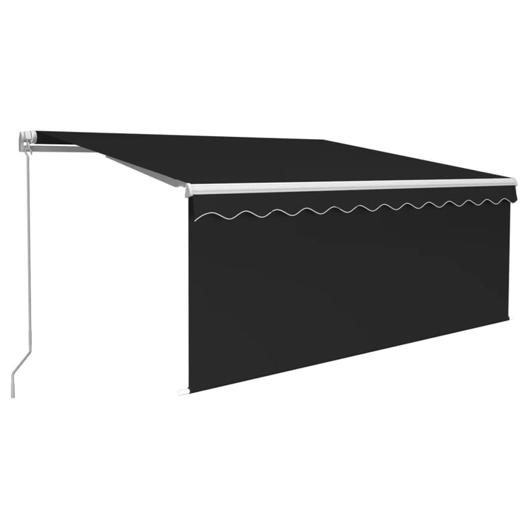 Auvent Vidaxx store enrouleur extensible manuellement LED 3x2,5 m anthracite