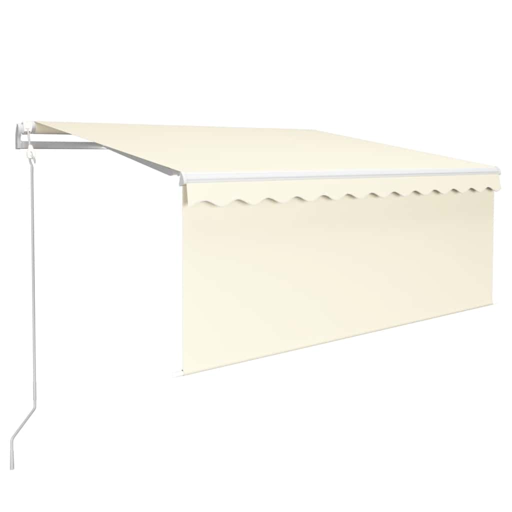Auvent Vidaxx extensible automatiquement avec store enrouleur 3x2,5 m crème